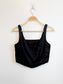 House of Harlow Black Satin Cropped Tank (Size M)