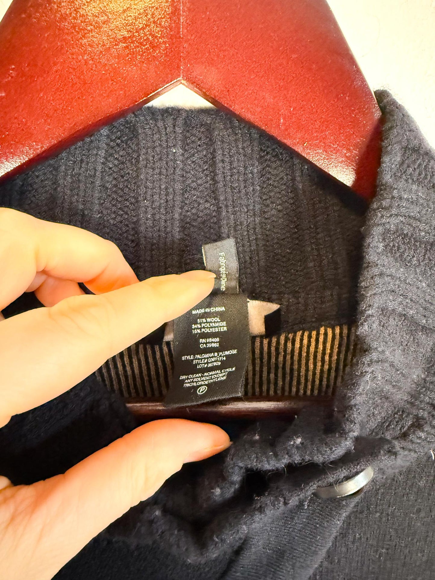 Theory Palomino Reversible Wool Cape Jacket in Black (Size M/L)