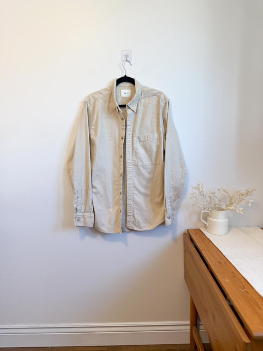 NN. 07 Cohen Flannel Shirt in Off-White (Size L)