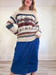 Vintage Chunky Knit Wool Sweater (Size L)