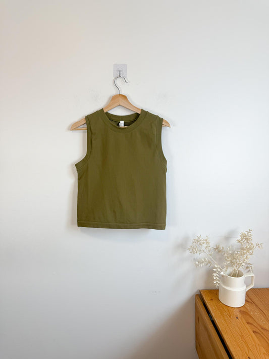 Athleta Ribbed Tank in Green (Size L)