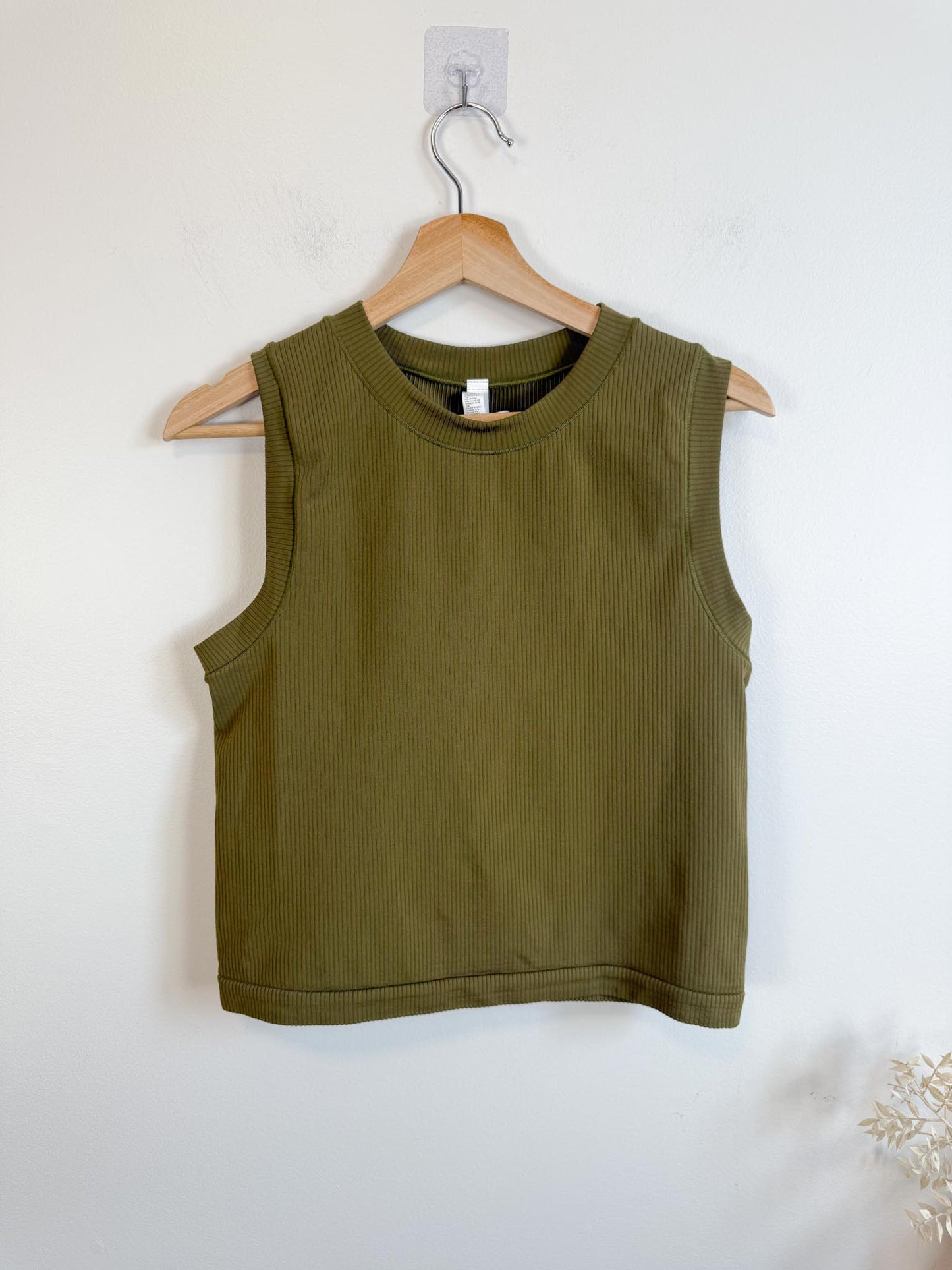 Athleta Ribbed Tank in Green (Size L)