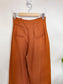 & Other Stories Linen Blend Belted Culottes in Rust (Size 2)