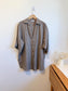 Vintage Oversized Linen Blouse in Grey Brown (Size XL)