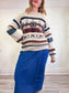 Vintage Chunky Knit Wool Sweater (Size L)