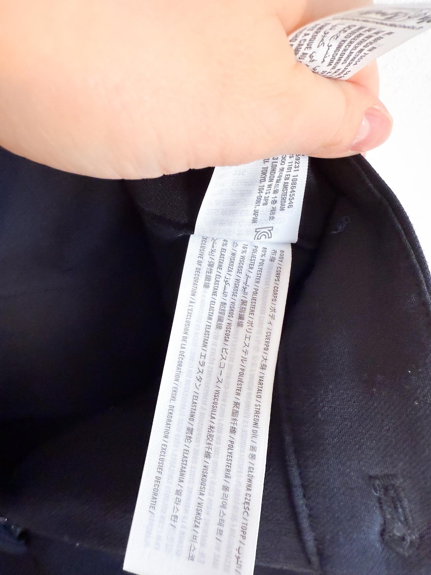 Abercrombie & Fitch High Rise Trousers in Black (Size 31)