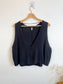 Free People V-Neck Cropped Tank in Black (Size M)