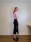 Reformation Ribbed Midi Skirt with Slit in Black (Size L)