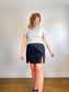 Black Mini Skirt with Bowties (Size XL)