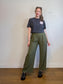 Gap "Pleated Wide Leg Trousers in Moss Green" (Size 12)