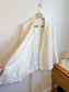 House of Harlow Cream Linen-Blend Blazer with Belt (Size L)