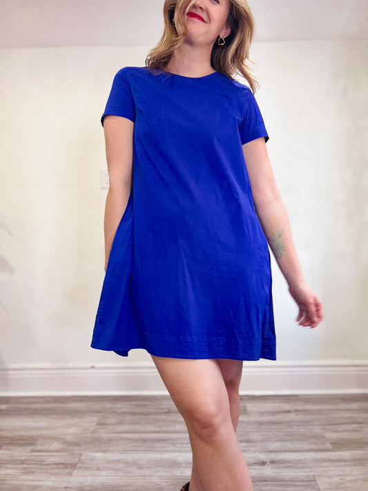 COS Lightweight Parachute Shirt Dress in Blue (Size S/M)