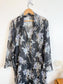 Vintage Sheer Floral Duster Jacket (Size L/XL)