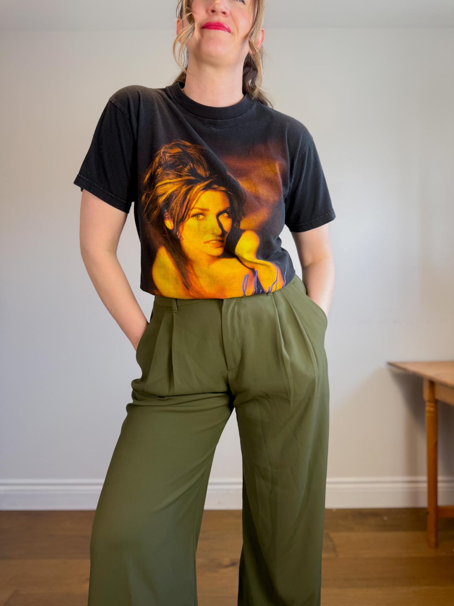 Vintage 1990s Shania Twain Tour T-Shirt in Black SOLD AS IS  (Size M)