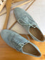 Frank & Oak Suede Lace Up Loafers in Sage Green (Size 7.5)