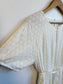 Madewell "Eyelet Tassel-Tie Mini Dress in Ivory" (Size 12)