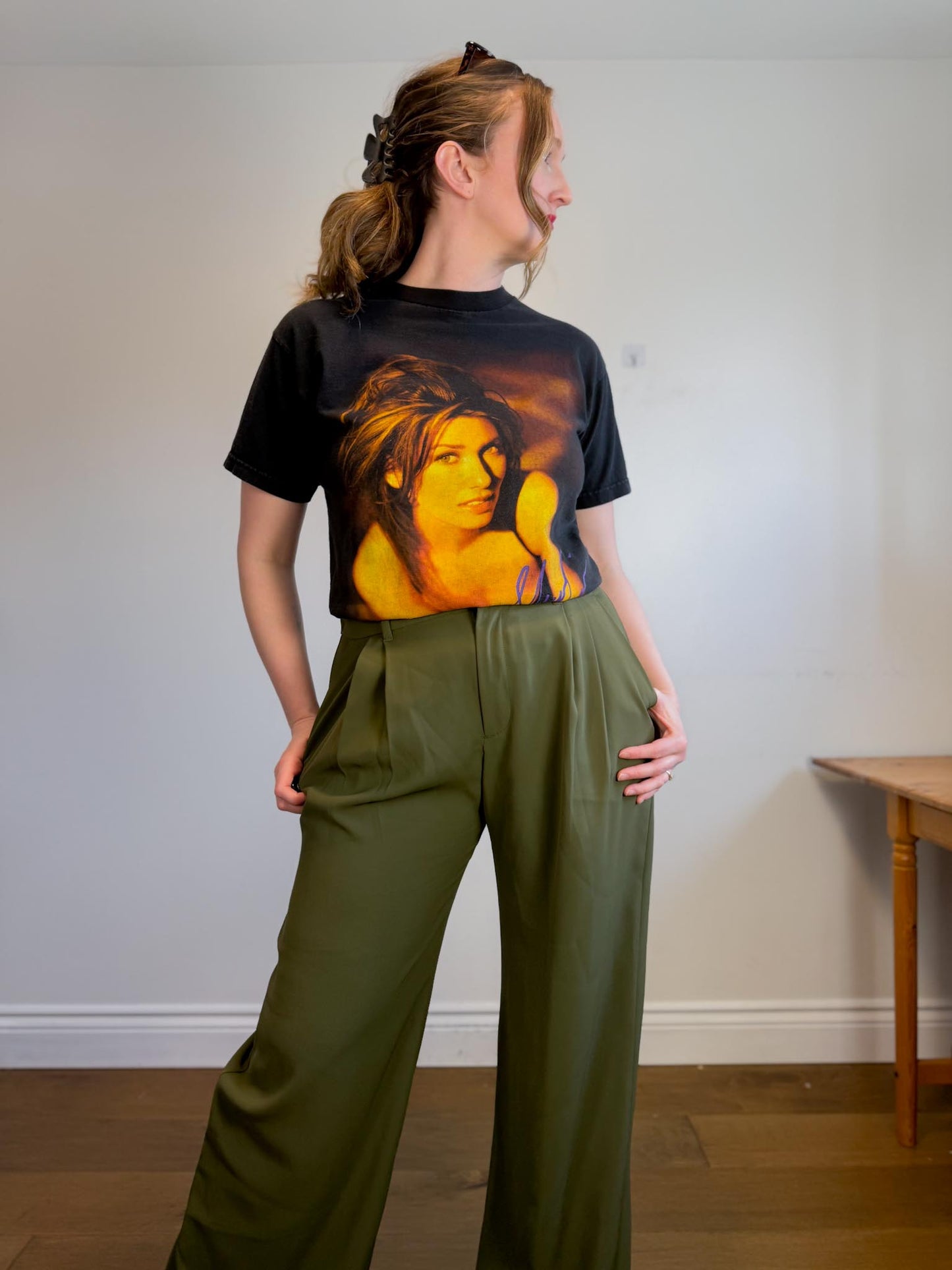 Vintage 1990s Shania Twain Tour T-Shirt in Black SOLD AS IS  (Size M)