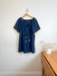 J.Crew "Embroidered Linen Blend Cover Up Tunic Dress in Navy"