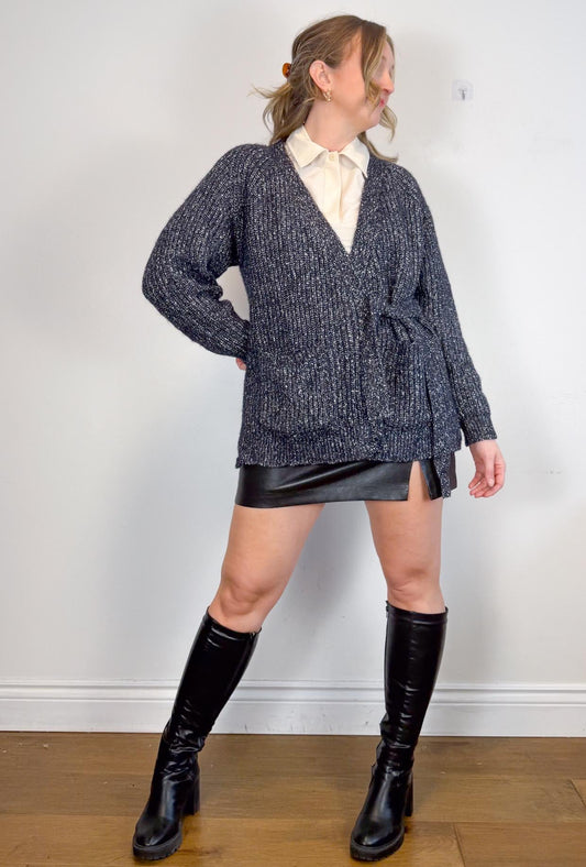 Hansel from Basel Slow Fashion "Sasha Alpaca Cardigan in Navy" (Size M/L)