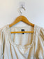 Gap Babydoll Puff Sleeve Mini Dress in Beige (Size L)