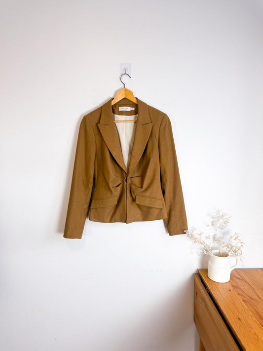 Iris Setlakwe Designer Blazer in Camel (Size M)