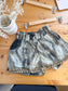 TAJ by Sabrina Sustainable "Snake Print Sequin Shorts" (Size S)