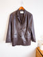 Oak & Fort Faux Leather Jacket in Dark Brown (Size M/L)