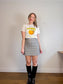Babaton "Plaid Hopper Mini Skirt in Grey" (Size L)