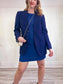 Vintage Navy Oversized Blazer (Size L)