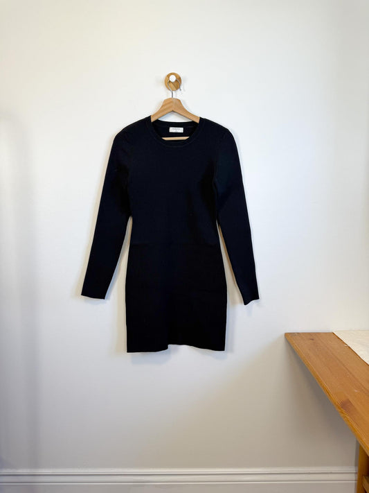 Babaton "Gallagher Sculpt Knit Dress in Black" (Size M)