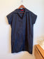 SHAMASK "Classic Shirt Dress in Cotton Poplin in Black" (Size M/L)