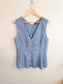 Cop.Copine "Ponctuel Denim Top in Light Wash" (Size L)