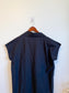 SHAMASK "Classic Shirt Dress in Cotton Poplin in Black" (Size M/L)