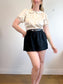 DOEN "Bel Ruffled Silk-charmeuse Blouse in Floral" (Size S)