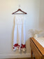 Club Monaco Wide Leg Jumpsuit with Red Floral Embroidery (Size S)
