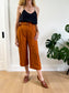 & Other Stories Linen Blend Belted Culottes in Rust (Size 2)