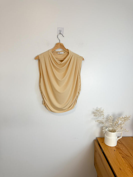 Erin Blair Scoop Neck Top in Butter Yellow (Size L)