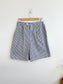 Vintage Striped Jean Shorts in White/Blue (Size