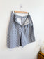 Vintage Striped Jean Shorts in White/Blue (Size