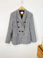 Dorothee Schumacher Double Breasted Blazer in Grey Plaid (Size S)