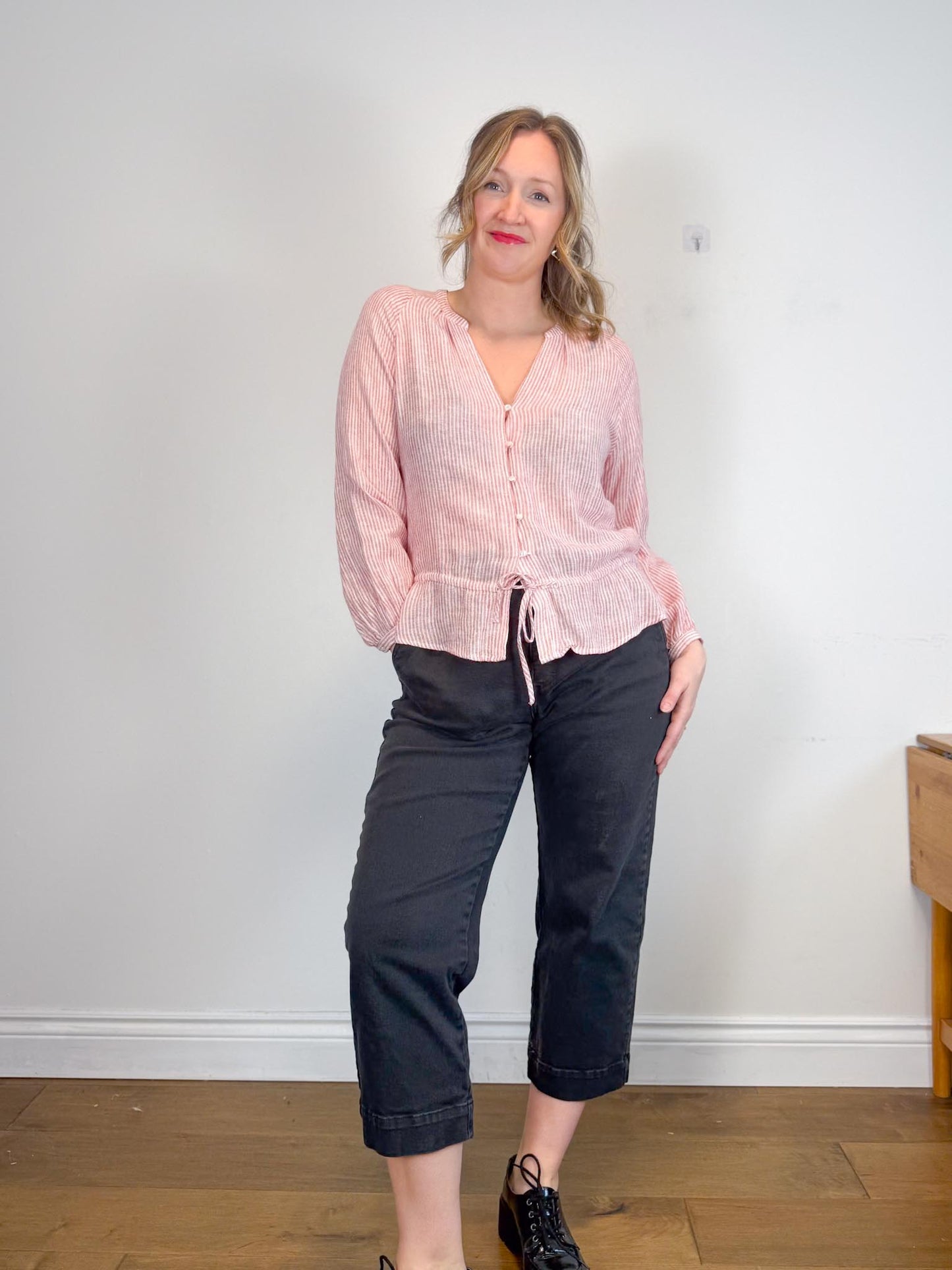 Rails "Marti Blouse in Scarlet Stripe" (Size M)