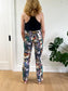 Reformation "Cynthia High Rise Straight Long Jeans" in Abstract Print (Size 27)