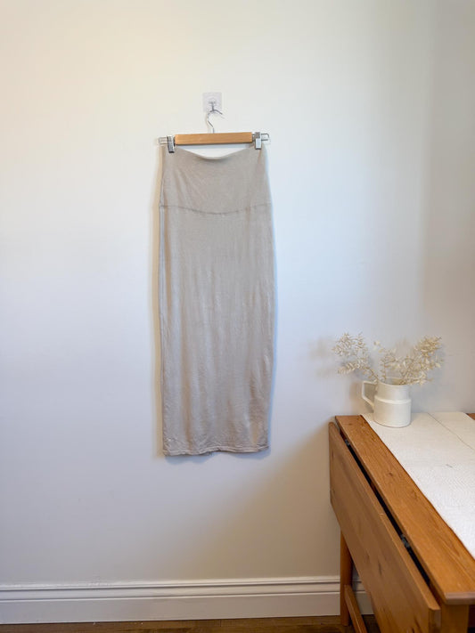 BLEUSALT Sustainable "The Tube Skirt in Sand" (Size S)