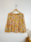 J.Crew Lightweight Silk Blend Blouse in Pastel Floral (Size M)