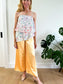 Tangerine Satin Wide Leg Pants (Size S)