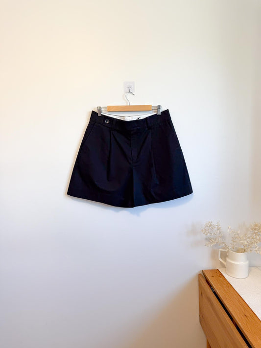 Proenza Schouler Designer Cotton/Linen Shorts in Black (Size L)