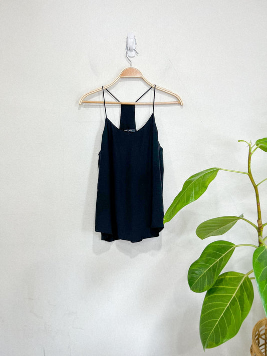 Judith & Charles Black Silk Tank (Size 6)