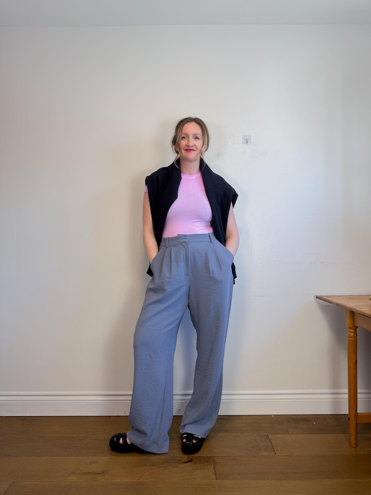 Abercrombie Curve Love Sloane Tailored Pant in Blue SOLD AS IS (Size 32)