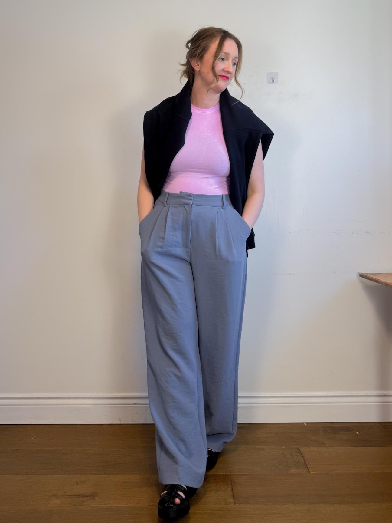 Abercrombie Curve Love Sloane Tailored Pant in Blue SOLD AS IS (Size 32)