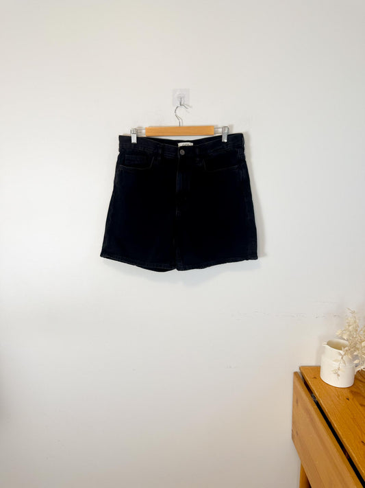 COS Black Denim Shorts (Size 30)